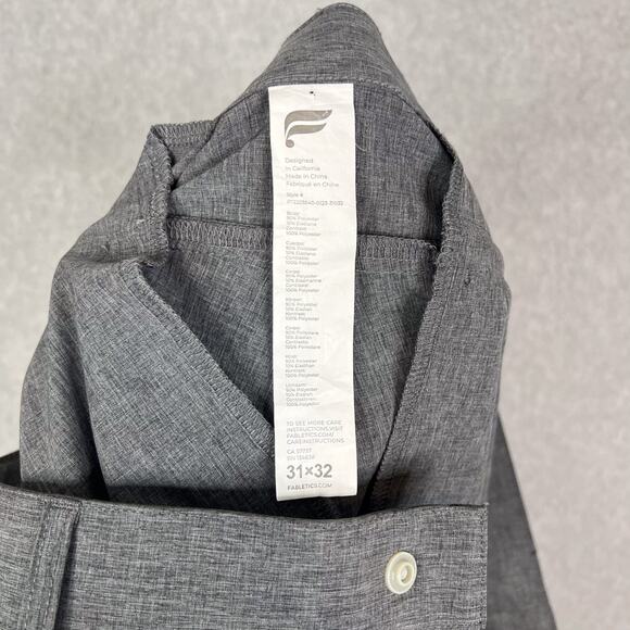 Fabletics Pants Mens 31x32 (Fits 32x29.5) Grey The Only Pant Performance Chino - Picture 9 of 9